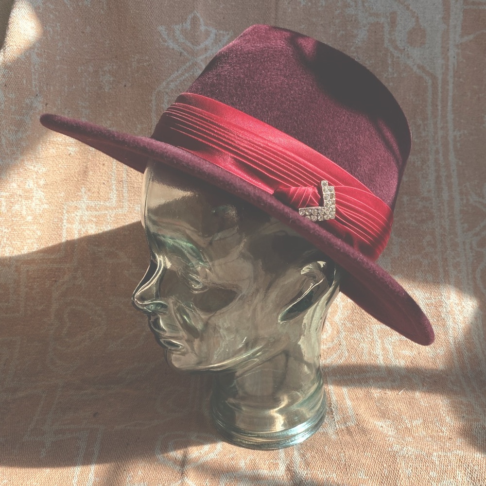 Vintage 60s / Maroon Wool Betmar Hat